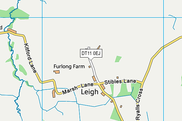 DT11 0EJ map - OS VectorMap District (Ordnance Survey)