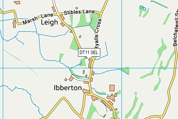 DT11 0EL map - OS VectorMap District (Ordnance Survey)