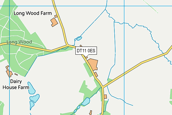 DT11 0ES map - OS VectorMap District (Ordnance Survey)