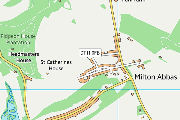 DT11 0FB map - OS VectorMap District (Ordnance Survey)