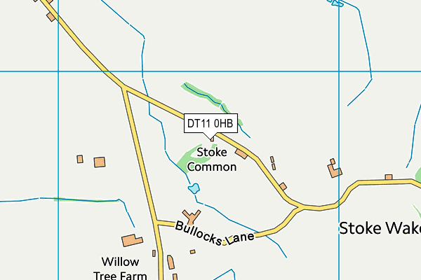 DT11 0HB map - OS VectorMap District (Ordnance Survey)