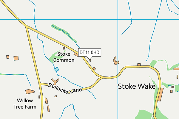 DT11 0HD map - OS VectorMap District (Ordnance Survey)