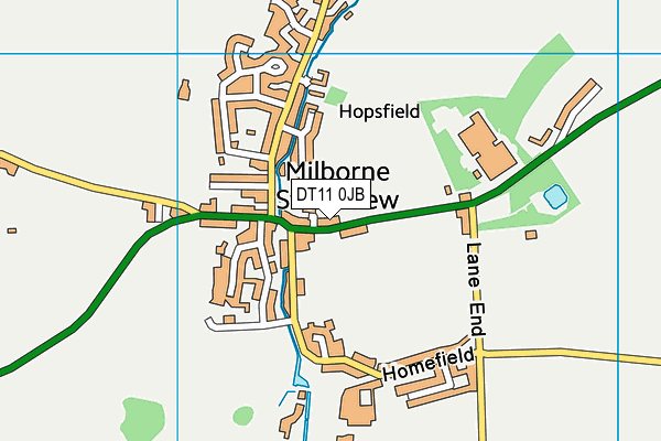 DT11 0JB map - OS VectorMap District (Ordnance Survey)