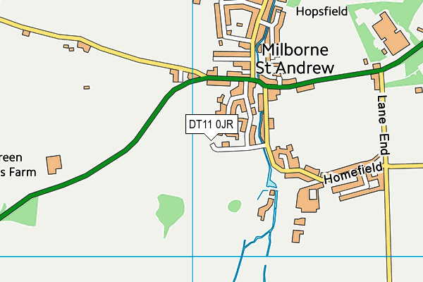 DT11 0JR map - OS VectorMap District (Ordnance Survey)