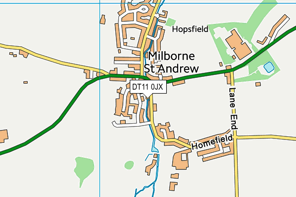 DT11 0JX map - OS VectorMap District (Ordnance Survey)