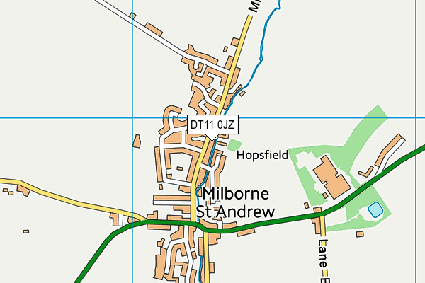 DT11 0JZ map - OS VectorMap District (Ordnance Survey)