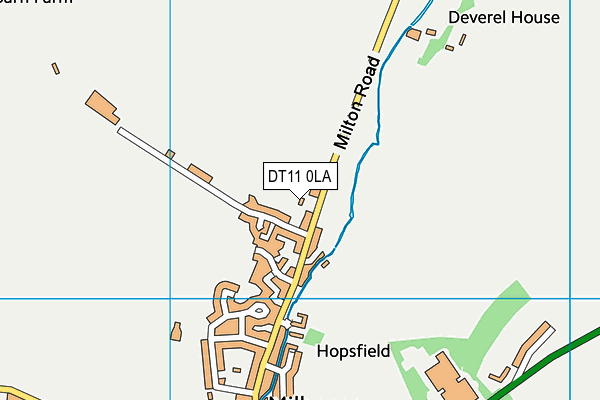 DT11 0LA map - OS VectorMap District (Ordnance Survey)