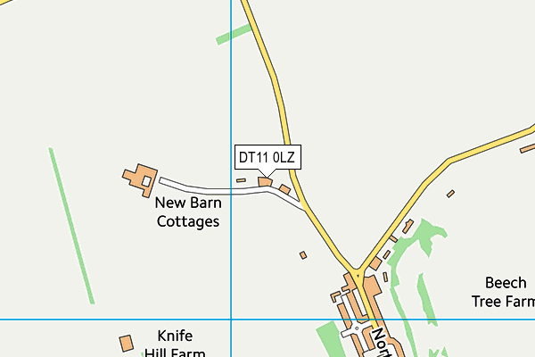 DT11 0LZ map - OS VectorMap District (Ordnance Survey)