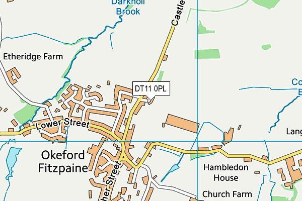 DT11 0PL map - OS VectorMap District (Ordnance Survey)