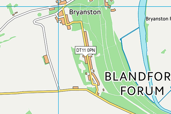 DT11 0PN map - OS VectorMap District (Ordnance Survey)