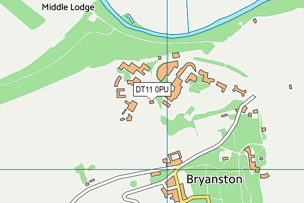 DT11 0PU map - OS VectorMap District (Ordnance Survey)