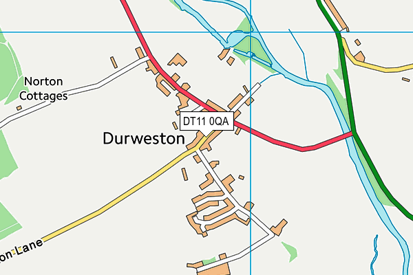 Durweston Football Club map (DT11 0QA) - OS VectorMap District (Ordnance Survey)