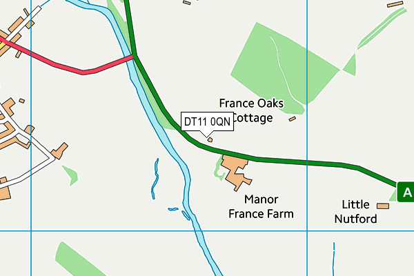 DT11 0QN map - OS VectorMap District (Ordnance Survey)