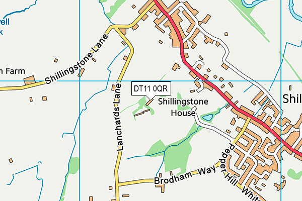 DT11 0QR map - OS VectorMap District (Ordnance Survey)