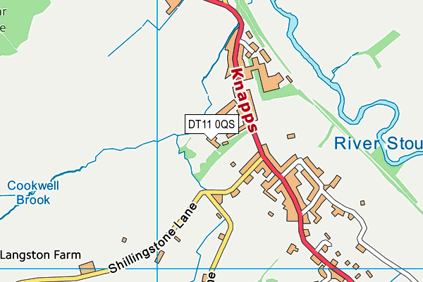 DT11 0QS map - OS VectorMap District (Ordnance Survey)