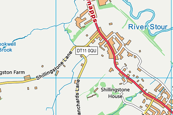 DT11 0QU map - OS VectorMap District (Ordnance Survey)