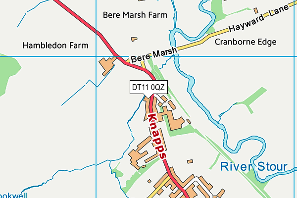 DT11 0QZ map - OS VectorMap District (Ordnance Survey)