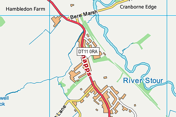 DT11 0RA map - OS VectorMap District (Ordnance Survey)