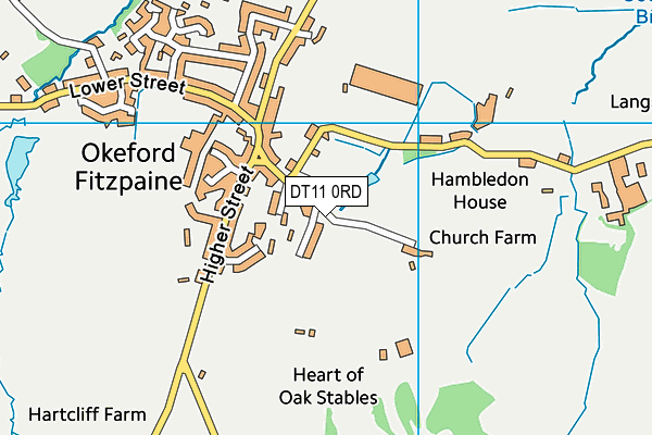 DT11 0RD map - OS VectorMap District (Ordnance Survey)