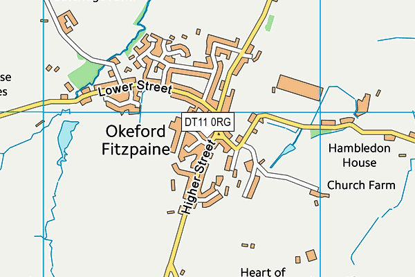 DT11 0RG map - OS VectorMap District (Ordnance Survey)