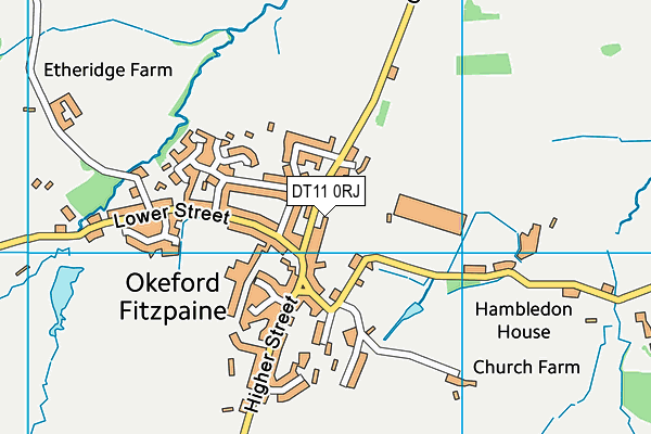 DT11 0RJ map - OS VectorMap District (Ordnance Survey)