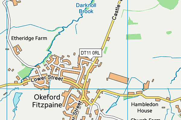 DT11 0RL map - OS VectorMap District (Ordnance Survey)