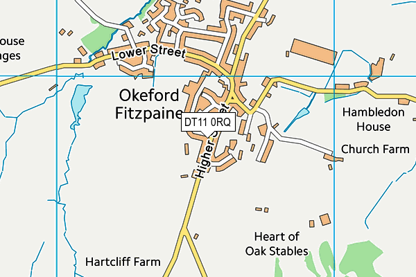 DT11 0RQ map - OS VectorMap District (Ordnance Survey)