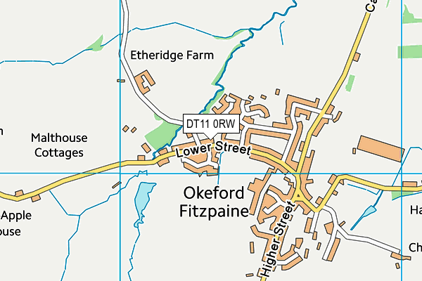 DT11 0RW map - OS VectorMap District (Ordnance Survey)