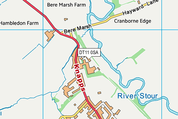 DT11 0SA map - OS VectorMap District (Ordnance Survey)