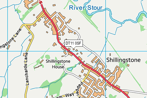 DT11 0SF map - OS VectorMap District (Ordnance Survey)