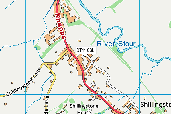 Map of SHILLINGSTONE OLD OX COMMUNITY INTEREST COMPANY at district scale