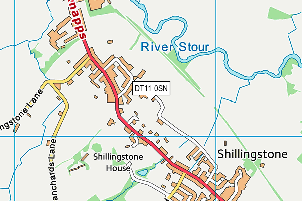 Shillingstone Recreation Ground map (DT11 0SN) - OS VectorMap District (Ordnance Survey)