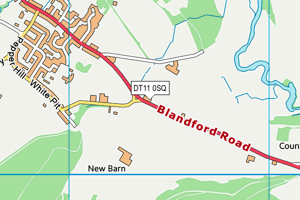 DT11 0SQ map - OS VectorMap District (Ordnance Survey)