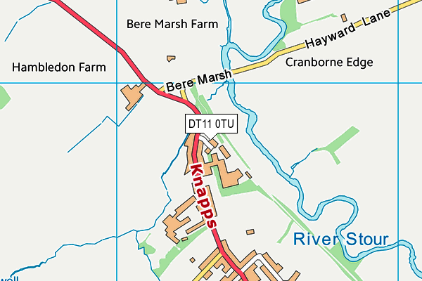 DT11 0TU map - OS VectorMap District (Ordnance Survey)