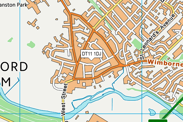 DT11 1DJ map - OS VectorMap District (Ordnance Survey)
