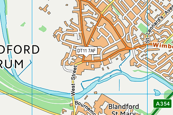 DT11 7AF map - OS VectorMap District (Ordnance Survey)