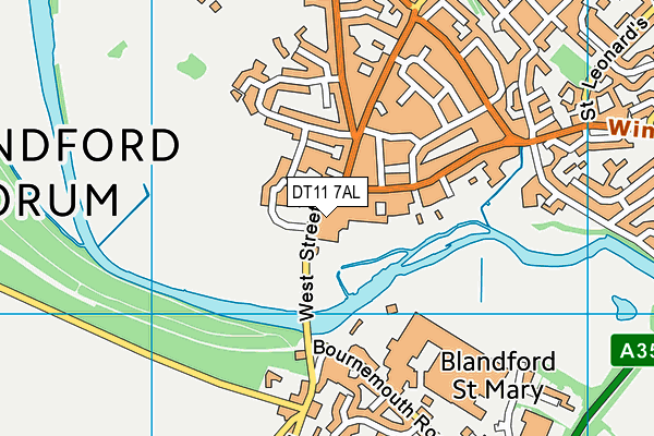 DT11 7AL map - OS VectorMap District (Ordnance Survey)