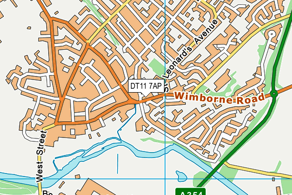 DT11 7AP map - OS VectorMap District (Ordnance Survey)