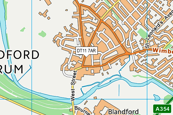 DT11 7AR map - OS VectorMap District (Ordnance Survey)