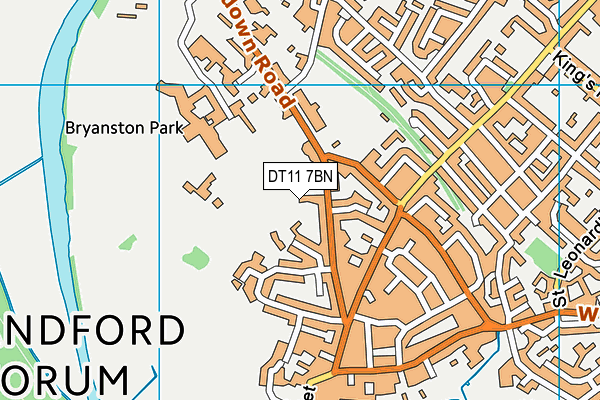 DT11 7BN map - OS VectorMap District (Ordnance Survey)