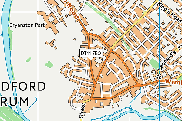 DT11 7BQ map - OS VectorMap District (Ordnance Survey)