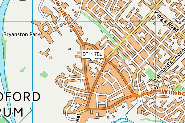 DT11 7BU map - OS VectorMap District (Ordnance Survey)