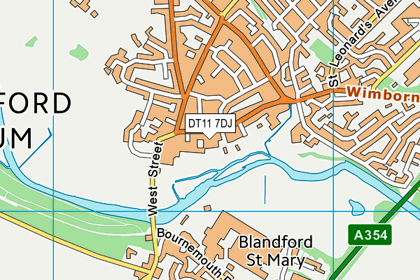 DT11 7DJ map - OS VectorMap District (Ordnance Survey)