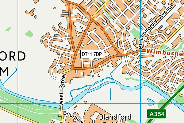 DT11 7DP map - OS VectorMap District (Ordnance Survey)