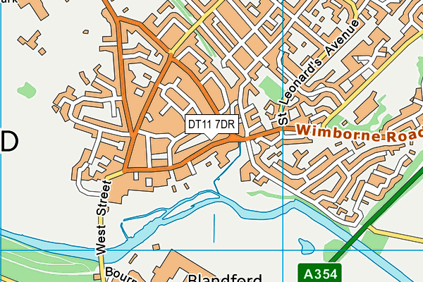 DT11 7DR map - OS VectorMap District (Ordnance Survey)