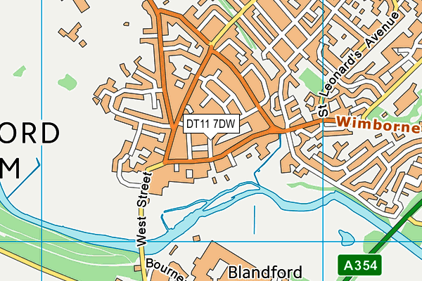 DT11 7DW map - OS VectorMap District (Ordnance Survey)