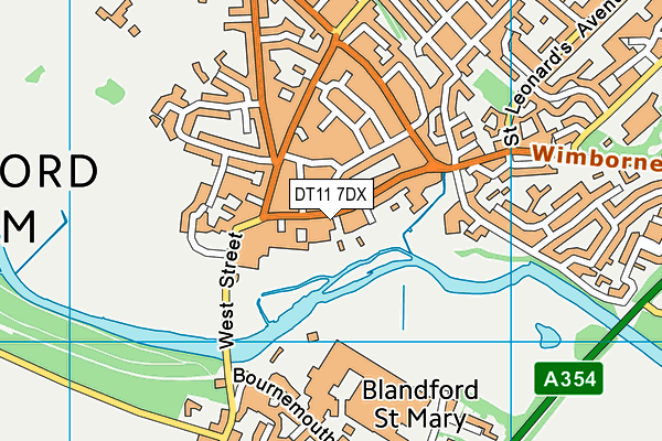 DT11 7DX map - OS VectorMap District (Ordnance Survey)