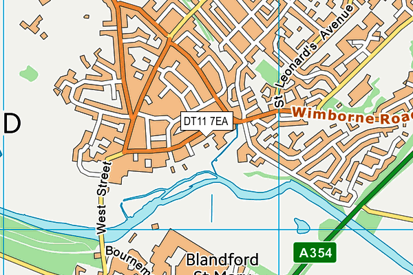 DT11 7EA map - OS VectorMap District (Ordnance Survey)