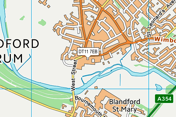 DT11 7EB map - OS VectorMap District (Ordnance Survey)