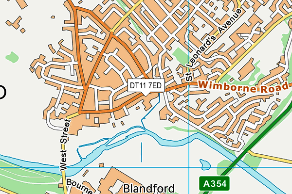 DT11 7ED map - OS VectorMap District (Ordnance Survey)